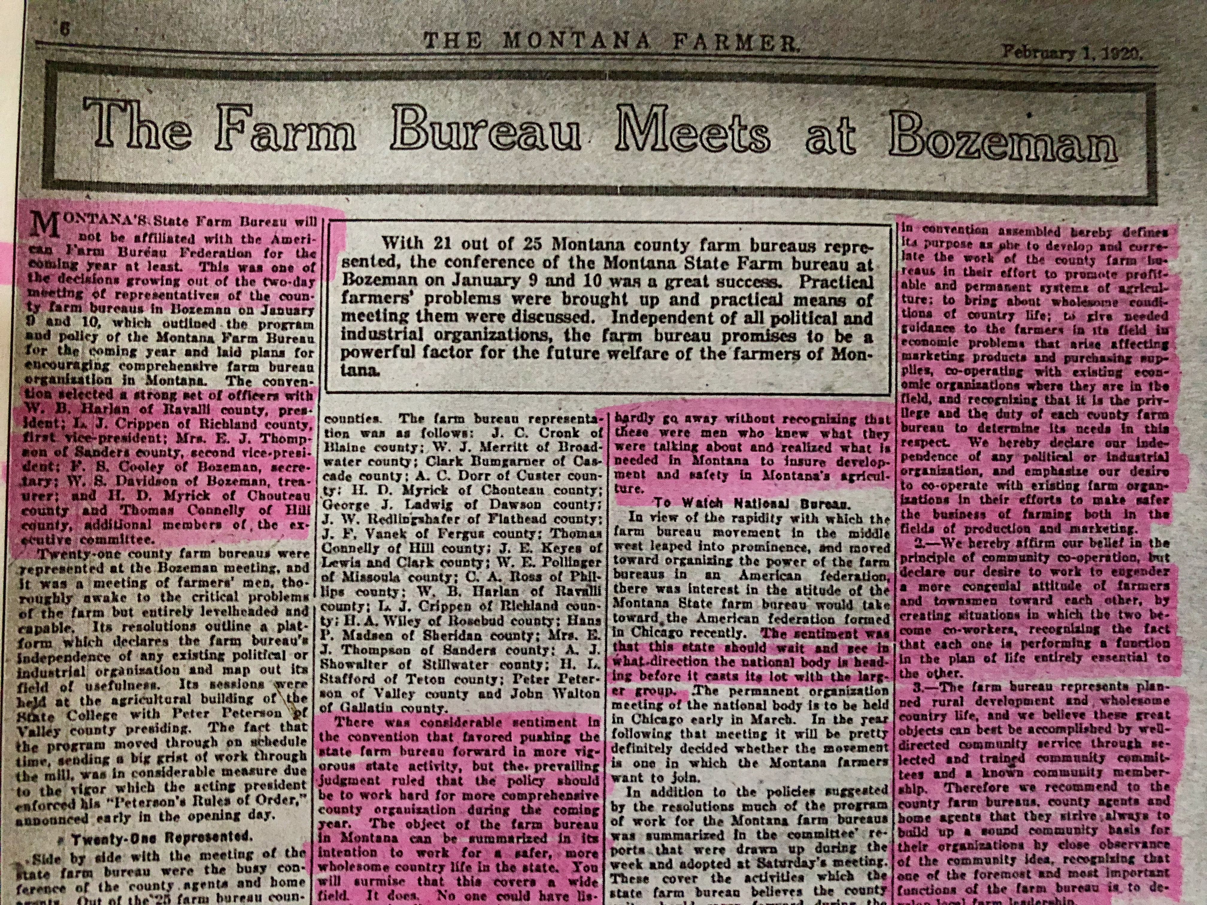 Montana Farm Bureau's second annual convention 